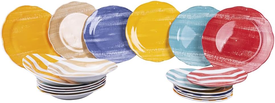 Servizio Piatti 18 Pezzi in Porcellana Versilia