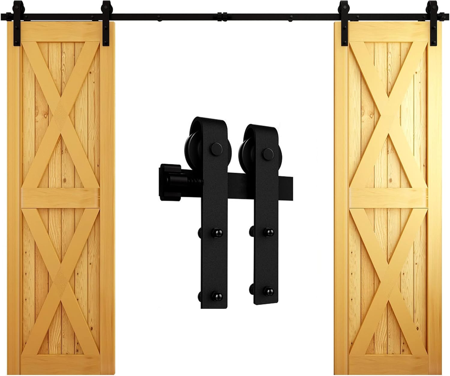 Ccjh - Binario per Porta Scorrevole Doppia Anta 244cm