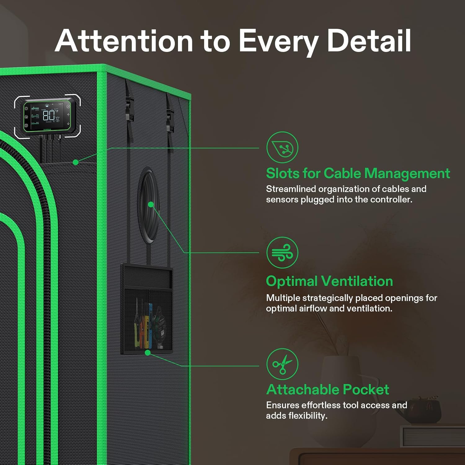 Vivosun P224 PRO Grow Tent 24"×24"×48" - immagine 4