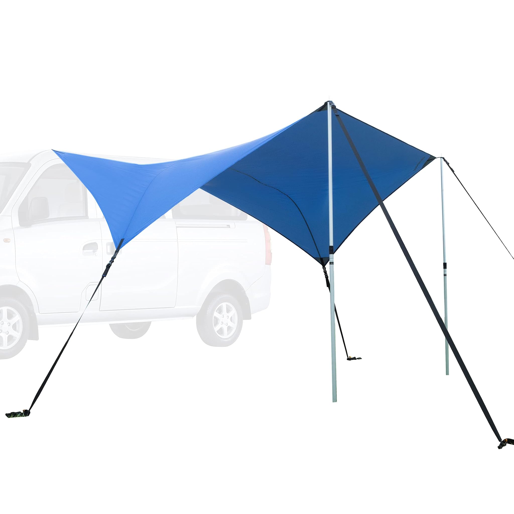 Ultrasport Vordach, Tenda da Sole Auto Unisex-Adult, Blu, 190/250L x 250P cm