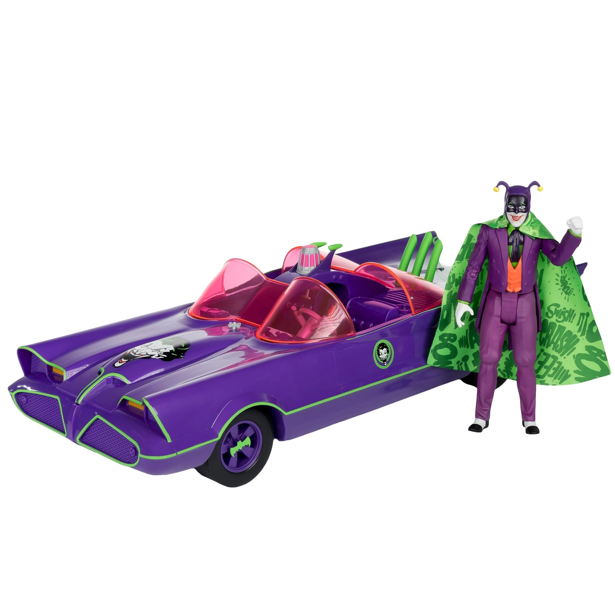 McFarlane Giocattoli - DC Retro Batmobile & The Joker (Batman 66')