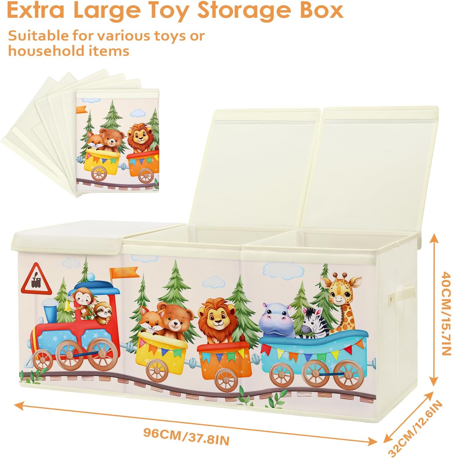 Scatola di Giocattoli Large con Coperchio Ribalta - immagine 2