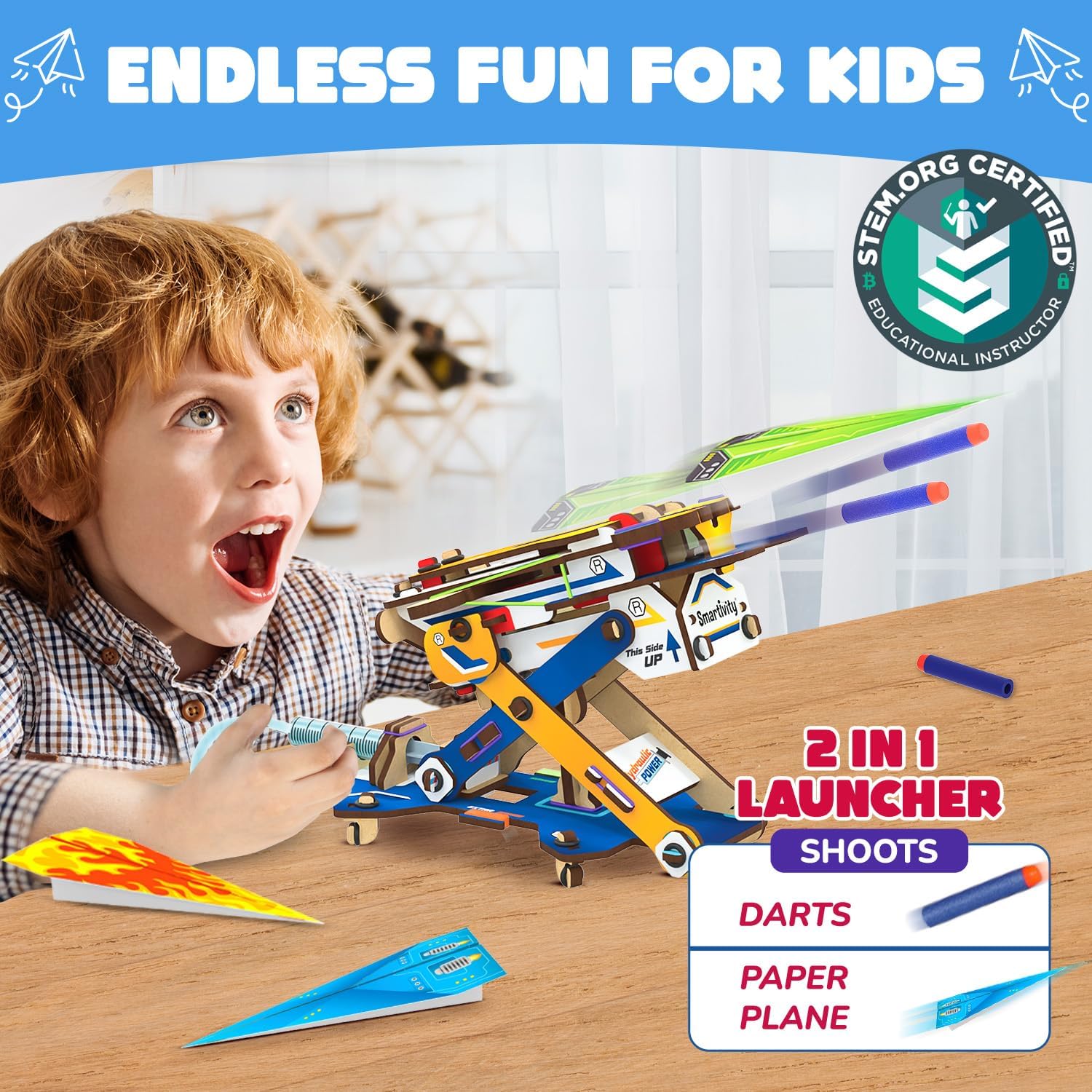 SNUNGPHIR Smartivity Hydraulic Plane Launcher for 6+ Years Boys And ...