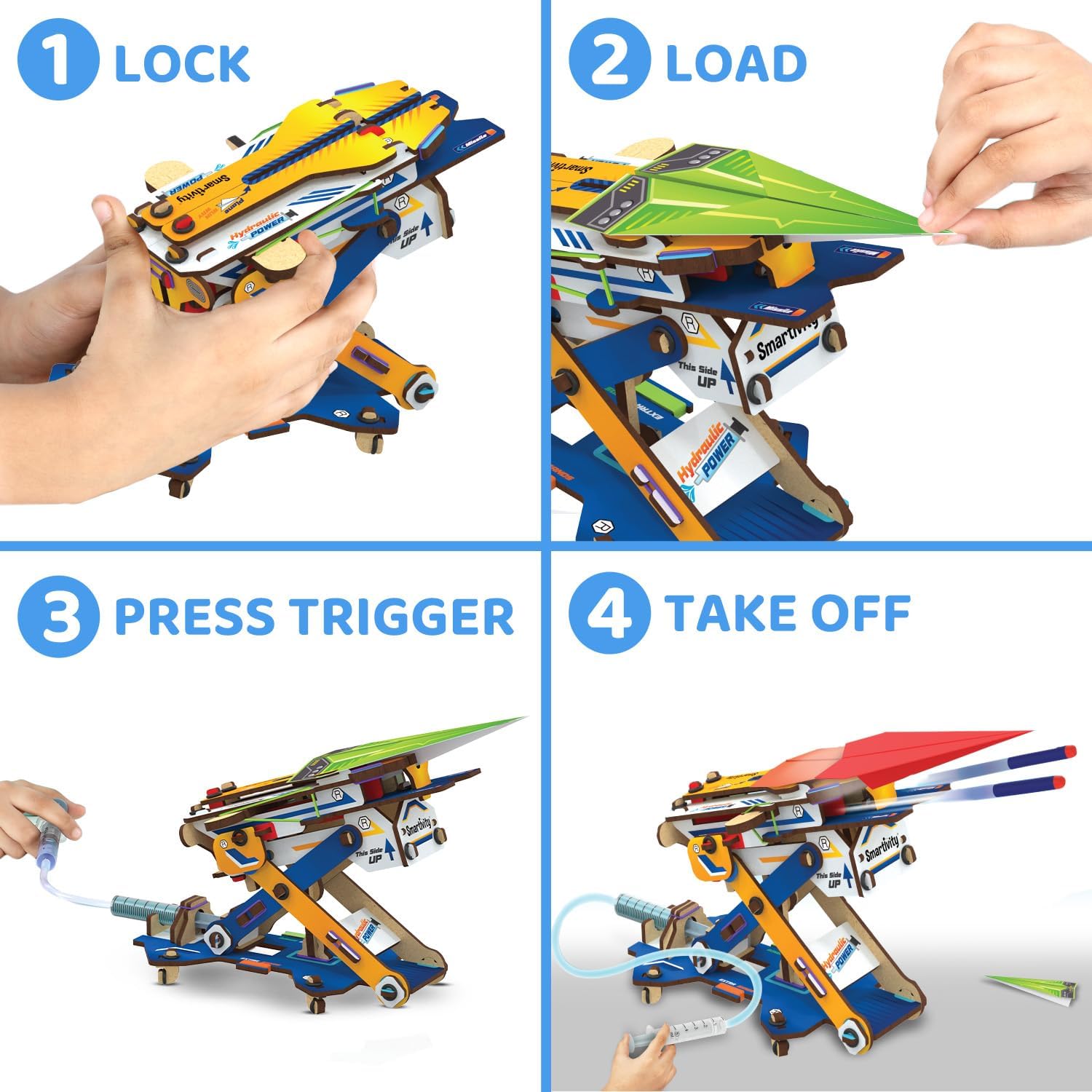 SNUNGPHIR Smartivity Hydraulic Plane Launcher for 6+ Years Boys And ...