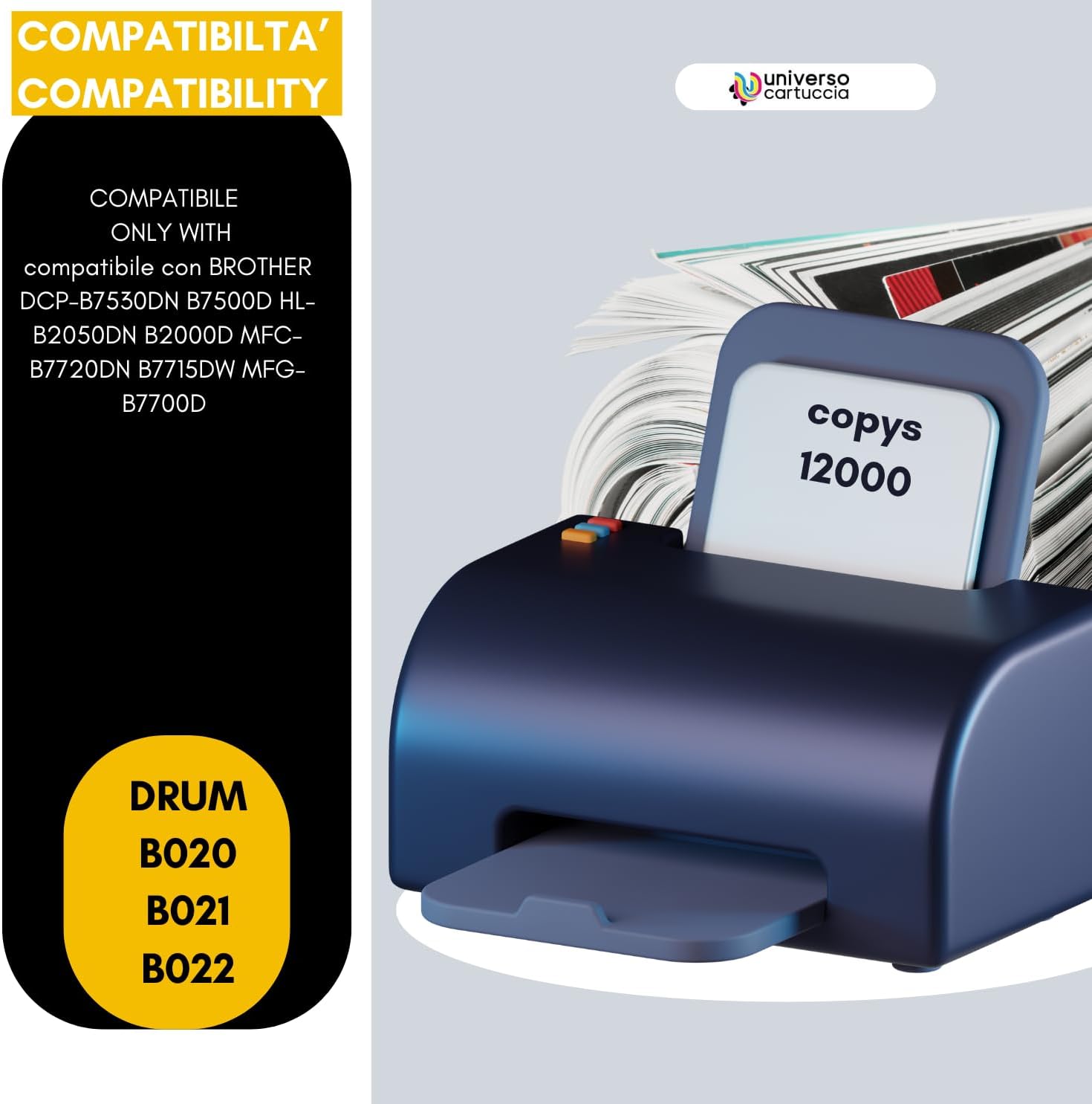 DRUM DR B020 B021 B023 Compatibile BROTHER - immagine 2