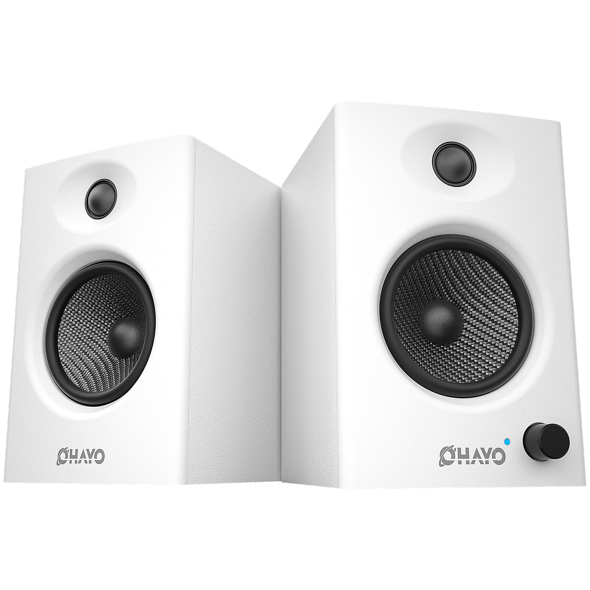 OHAYO C6 - Altoparlanti da scaffale Bluetooth 5.3 per PC desktop, colore: bianco