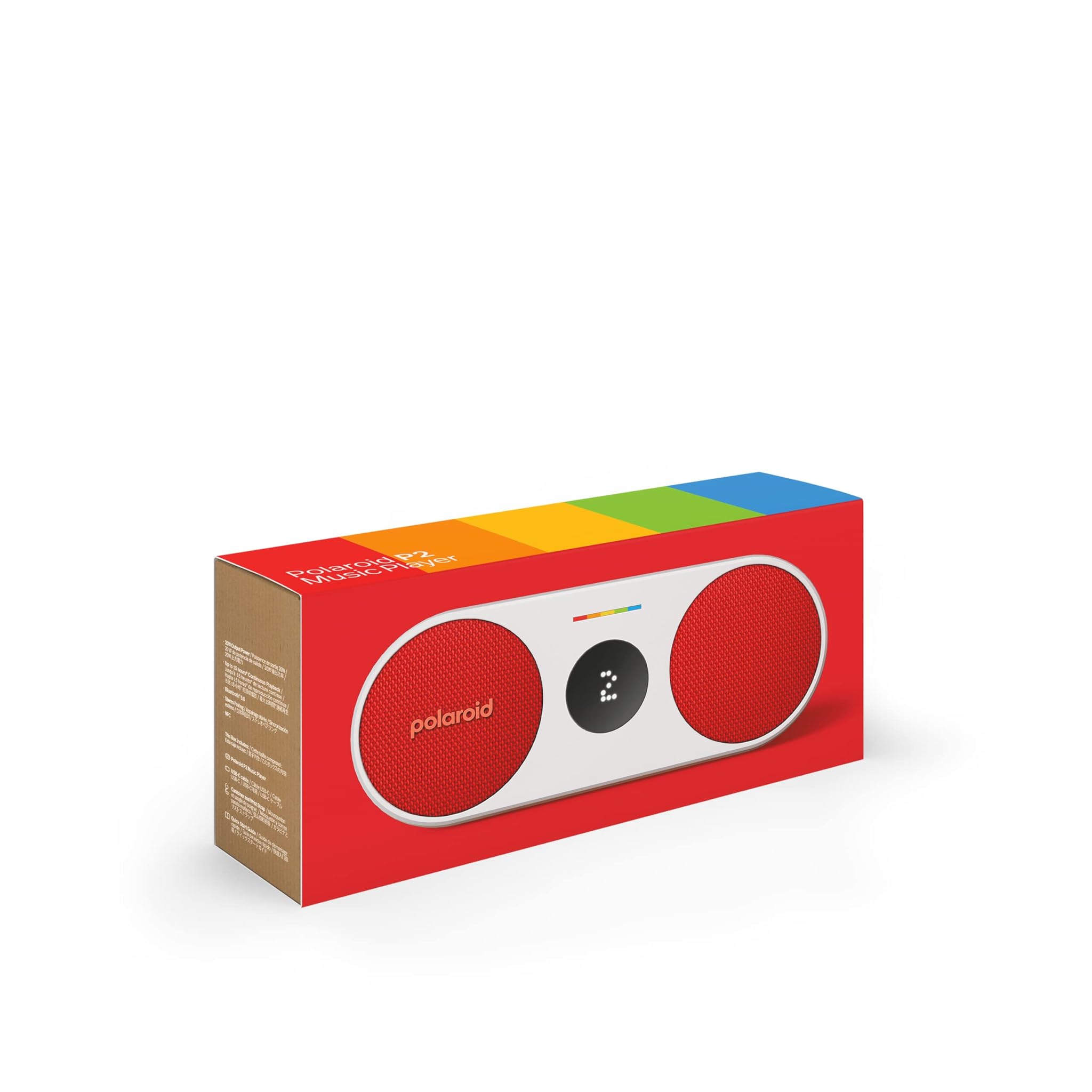 Polaroid P2 Music Player - Speaker Bluetooth Portatile, Red