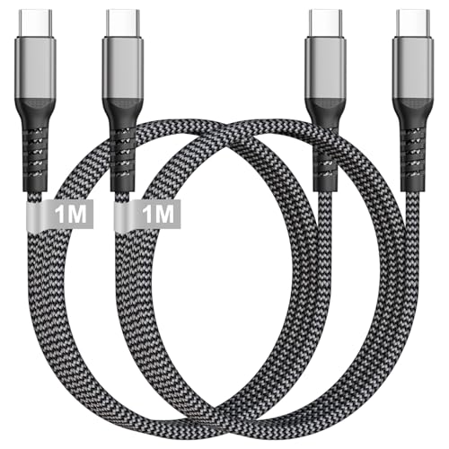 Cavo USB C 1M 2 Pezzi, Ricarica Rapida 60W