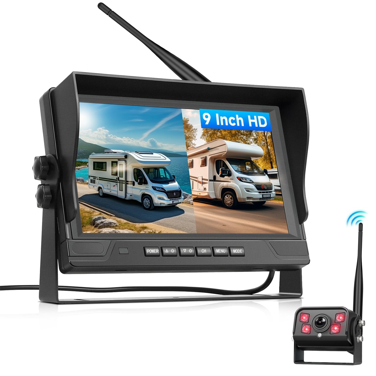 Vechtel Kit Telecamera Posteriore Wireless 9 Pollici