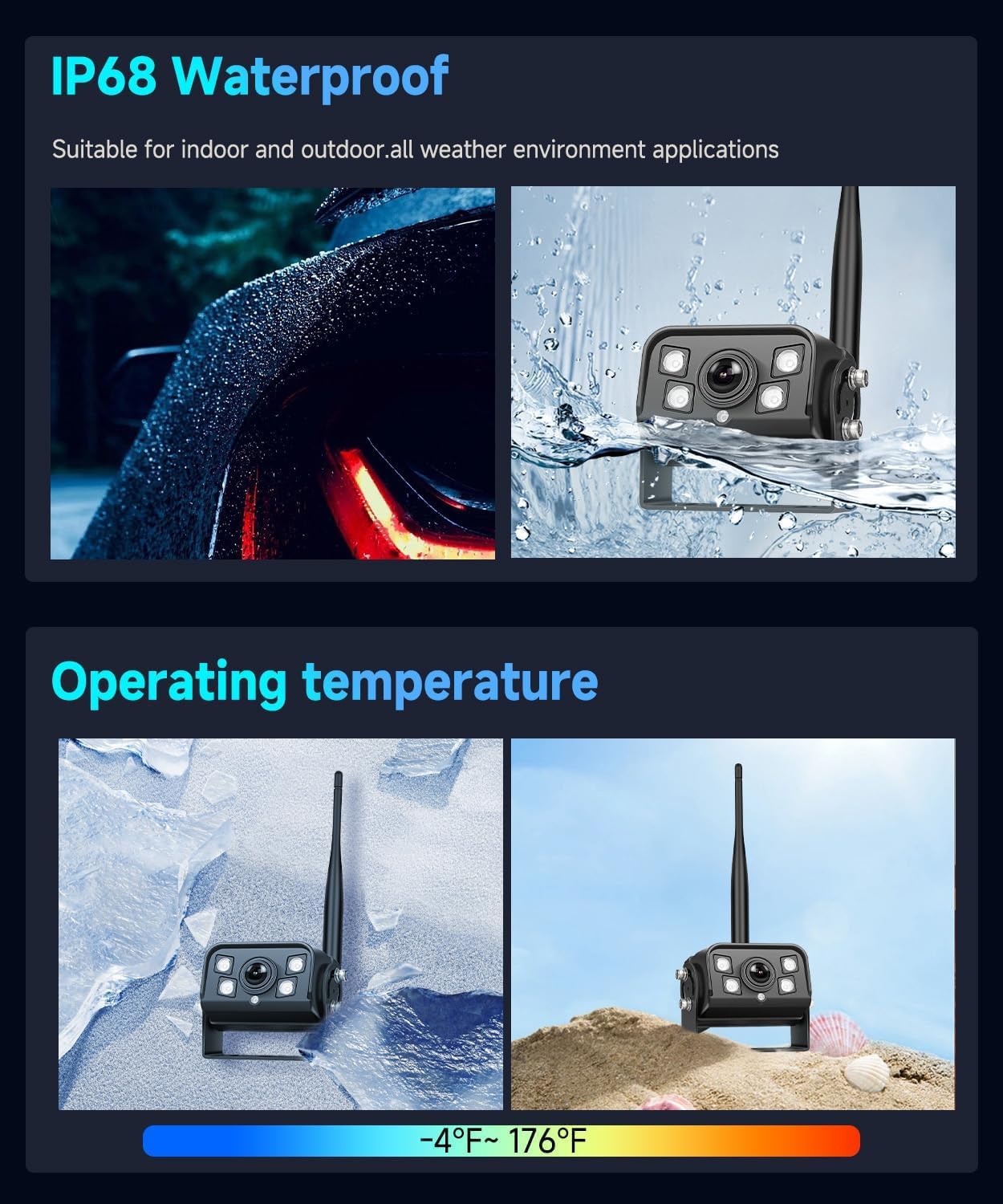 Vechtel Kit Telecamera Posteriore Wireless 9 Pollici - immagine 5