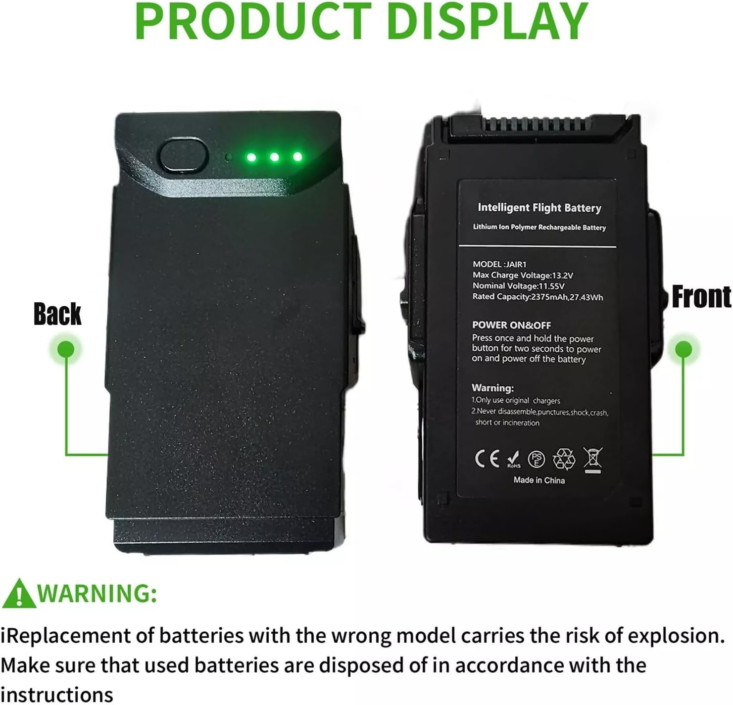 7xinbox Batteria di Volo Intelligente per Mavic Air 1 - immagine 2