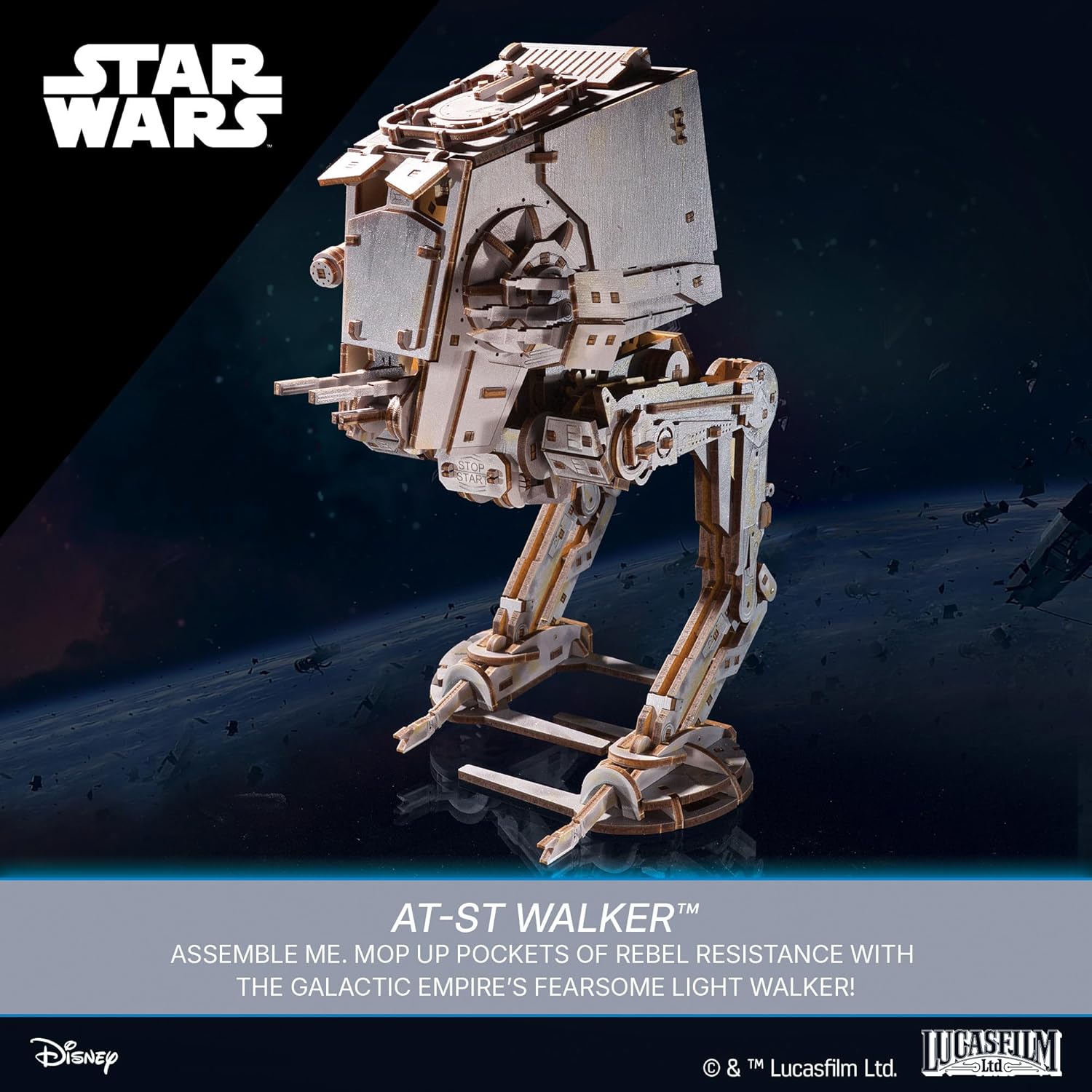 Ugears Star Wars™ AT-ST Walker™ Puzzle 3D Legno - immagine 6