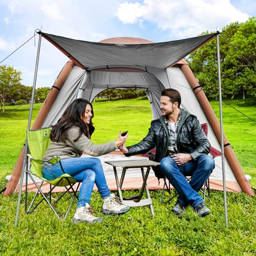 Tenda Gonfiabile da Campeggio 2-4 Persone (210x210x175 cm)