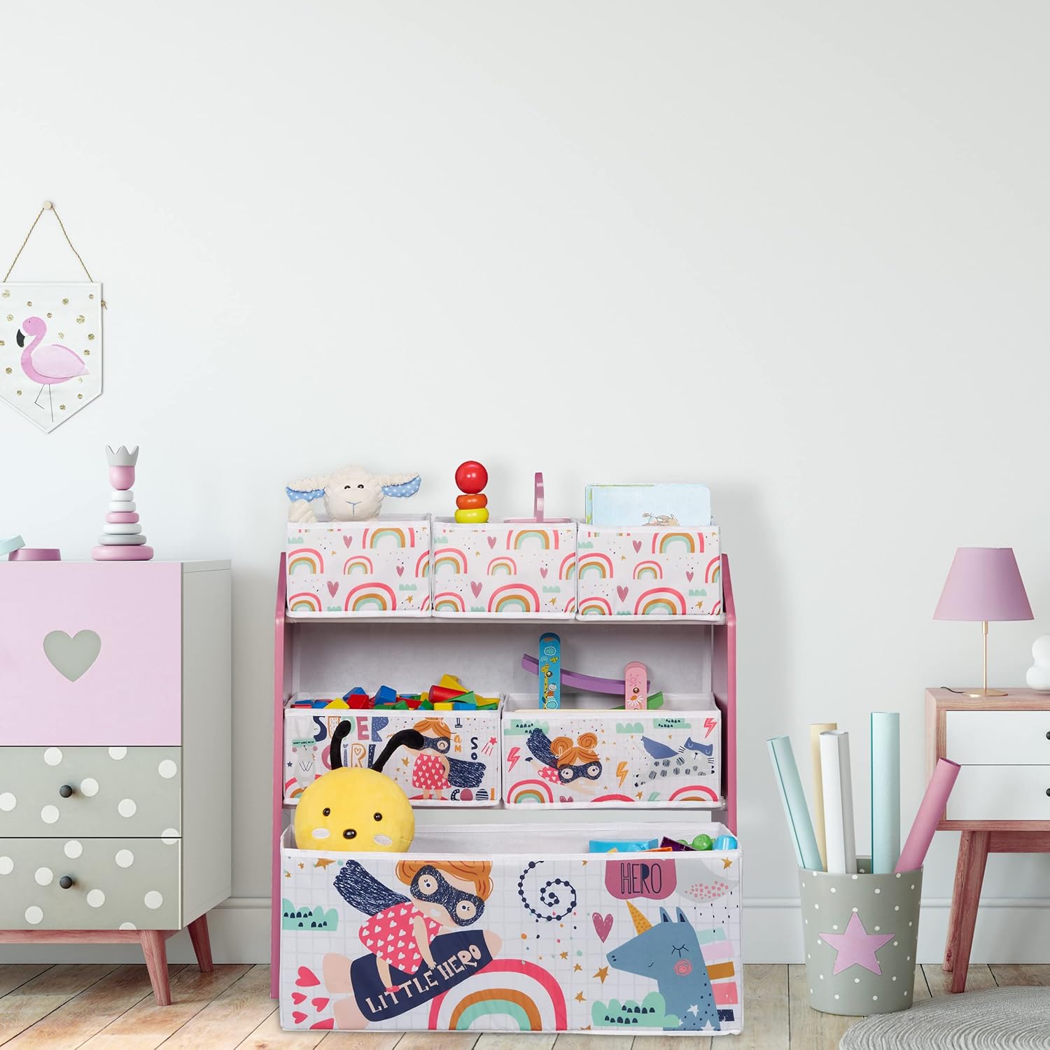 Relaxdays Libreria per Cameretta Bambini, Multicolore - immagine 2