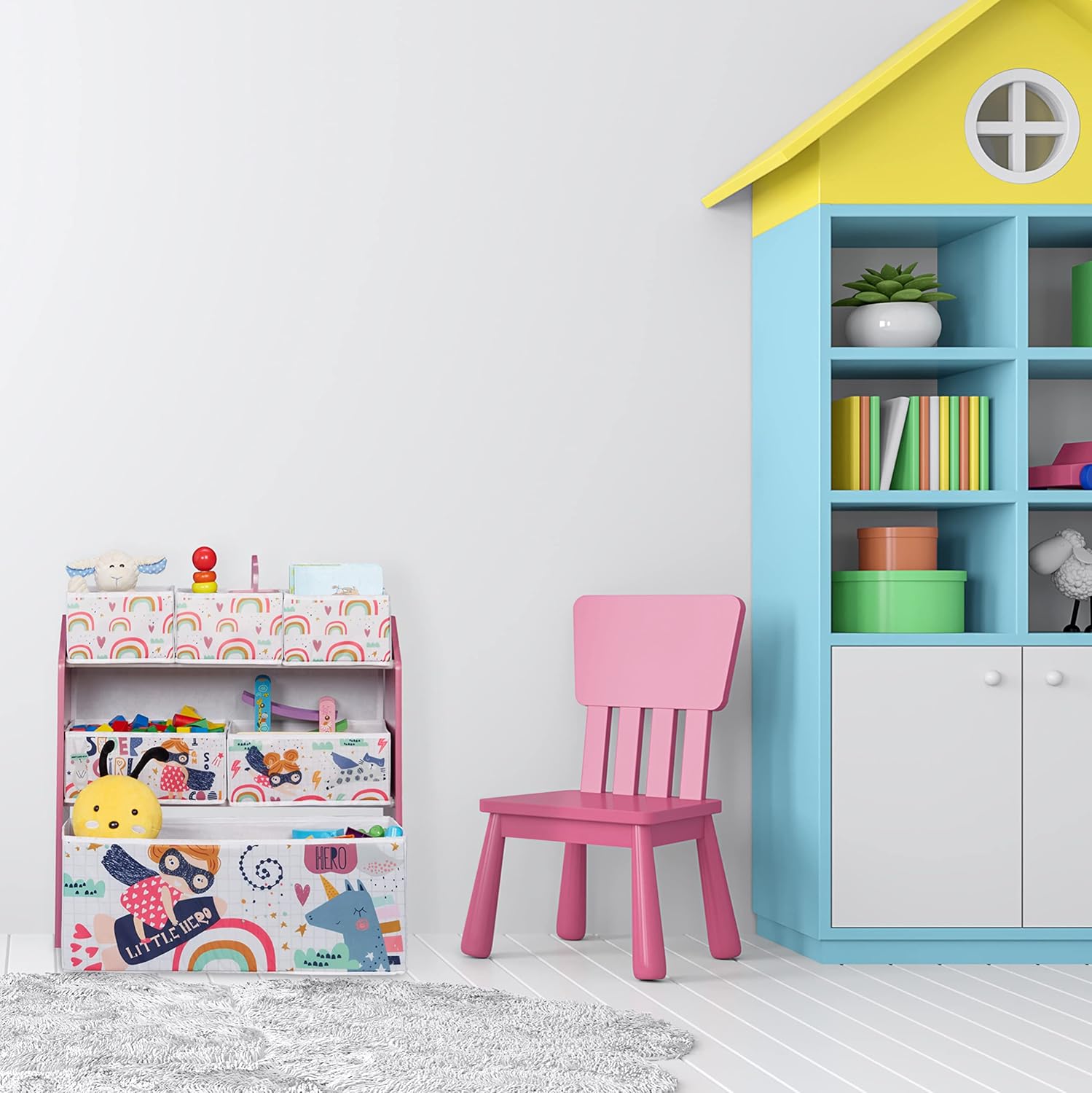 Relaxdays Libreria per Cameretta Bambini, Multicolore - immagine 5