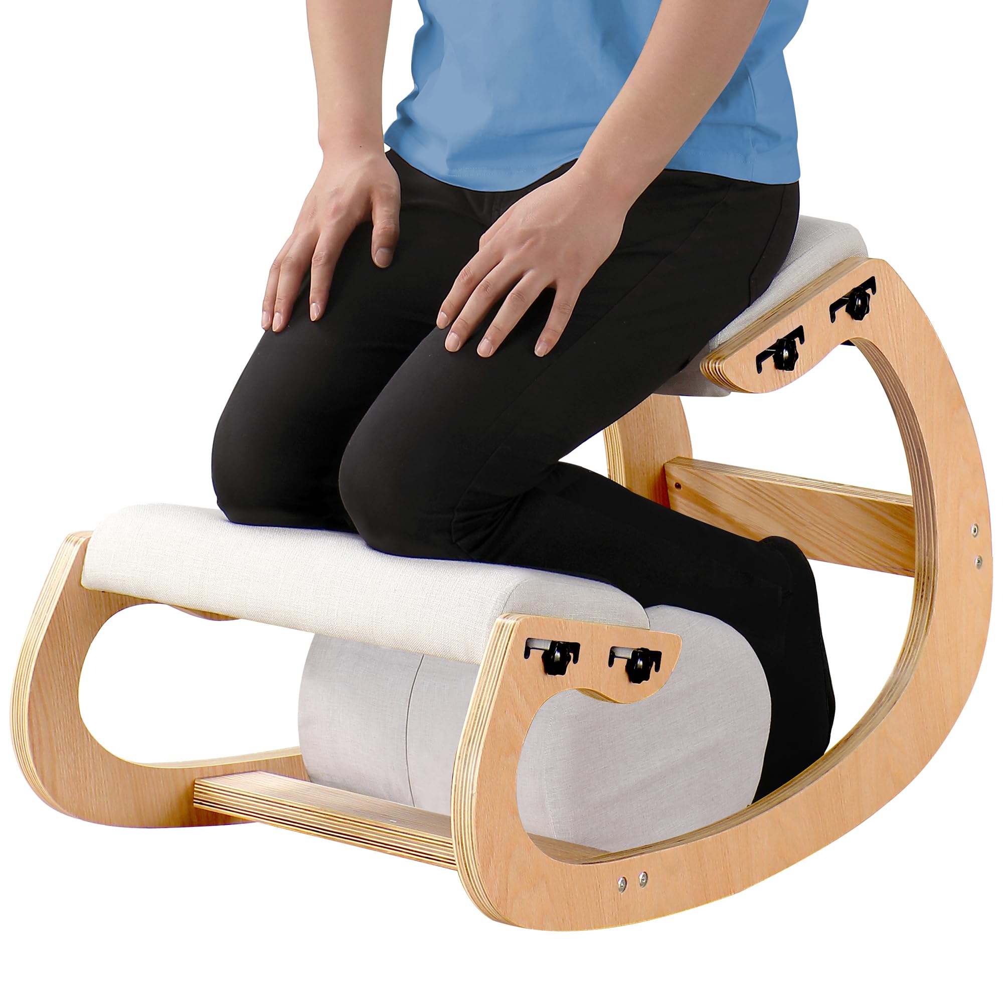 Sedia Ergonomica per Ginocchia Regolabile, Quercia Bianca