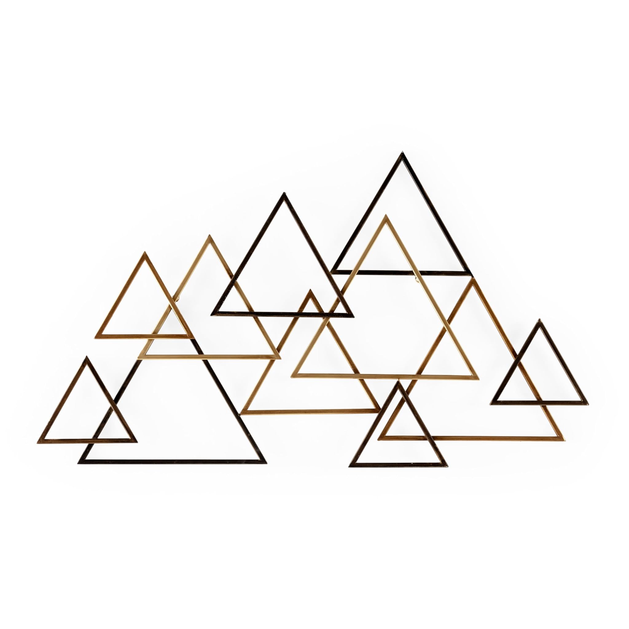 ESCULTURA 111X3X64 METAL DORADO/NEGRO/COBRE