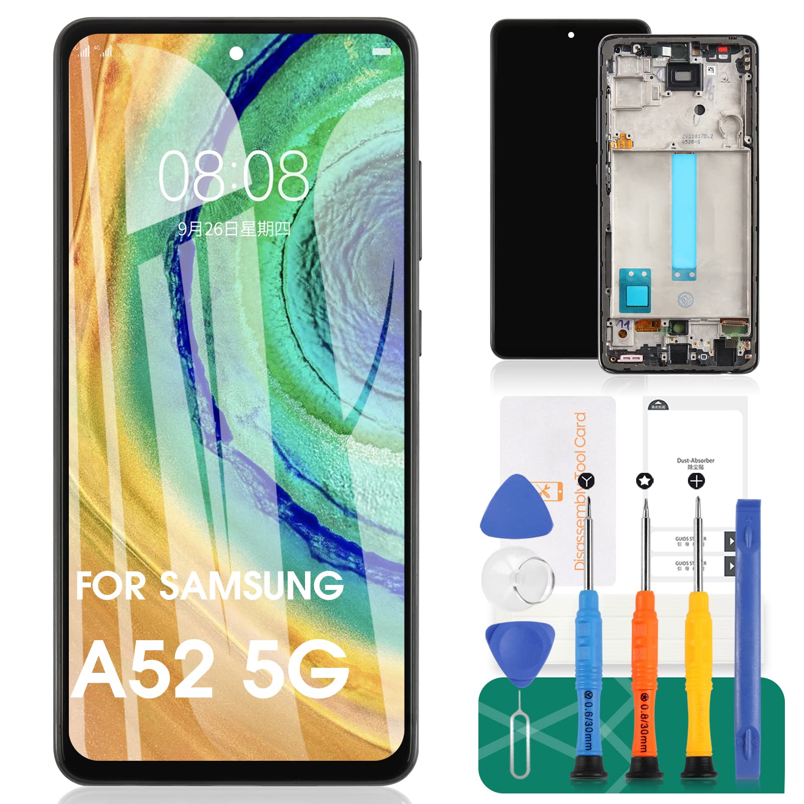 INCELL Schermo di Ricambio per Samsung Galaxy A52 5G