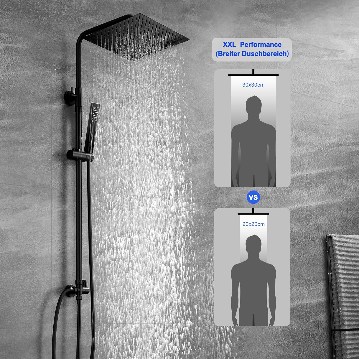 Joho 304 Colonna Doccia Idromassaggio Nero Opaco - immagine 2