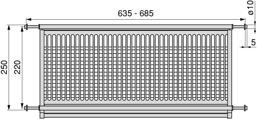 Emuca Scolapiatti Drynox Pensile 70cm, Cromato - immagine 2