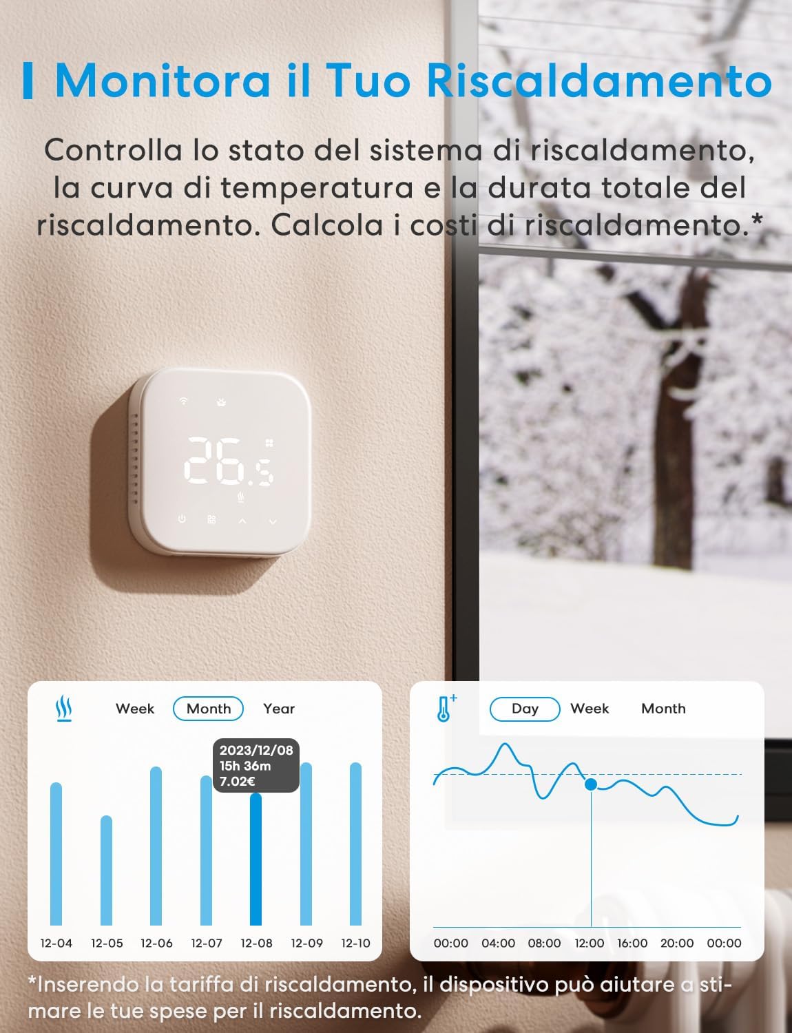 Meross Termostato WiFi Caldaia Smart - immagine 5
