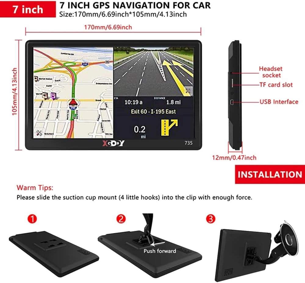 Navigatore Satellitare 7 Pollici Touchscreen 8GB - immagine 4