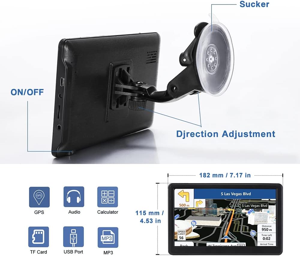 Navigatore Satellitare 7 Pollici Touchscreen 8GB - immagine 5