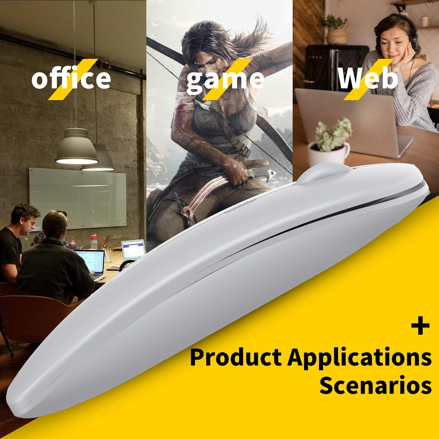 Anmck Mouse Wireless Silenzioso USB Ricaricabile - immagine 7