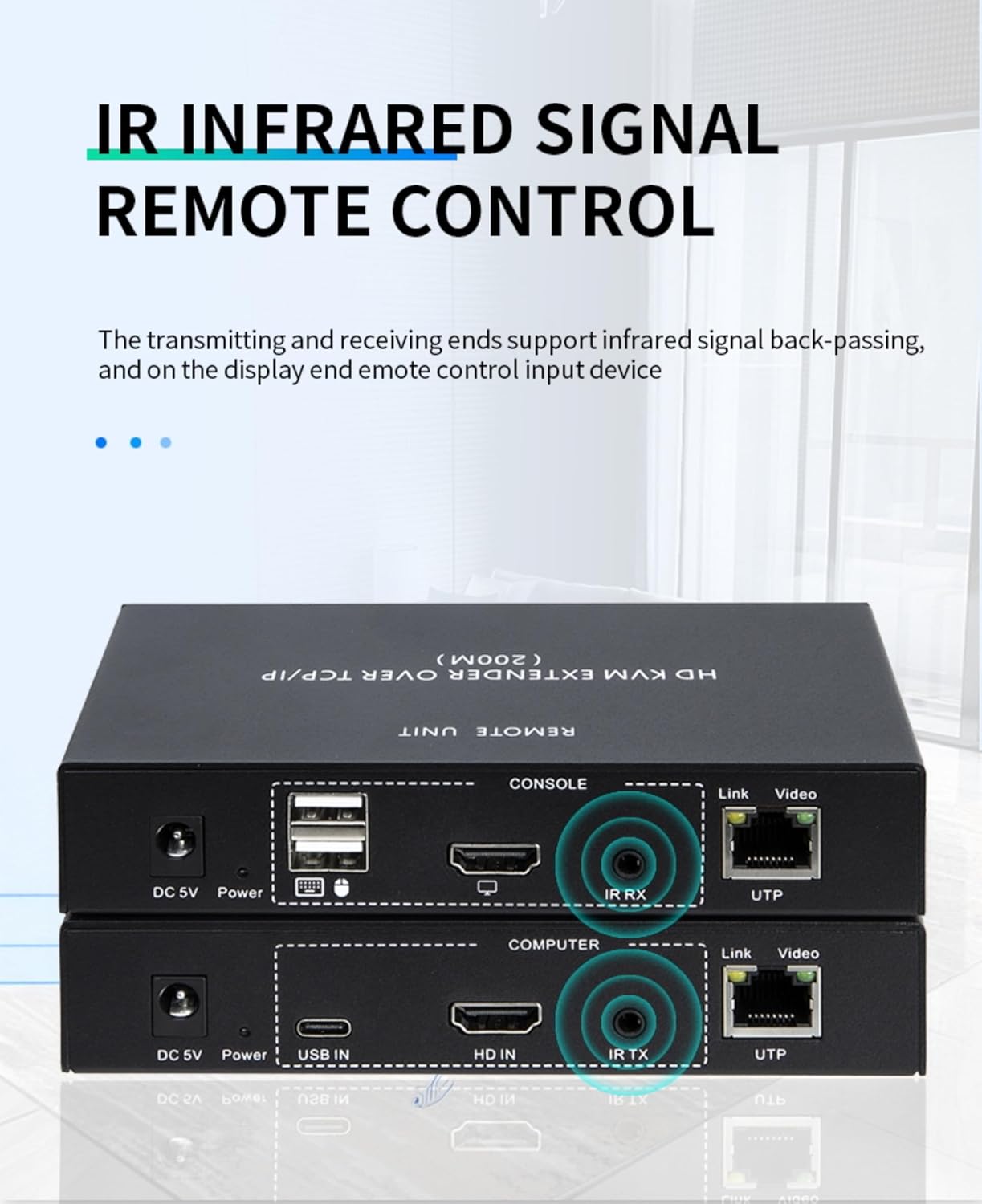 Extender HDMI KVM 200M IP 1080P - immagine 10