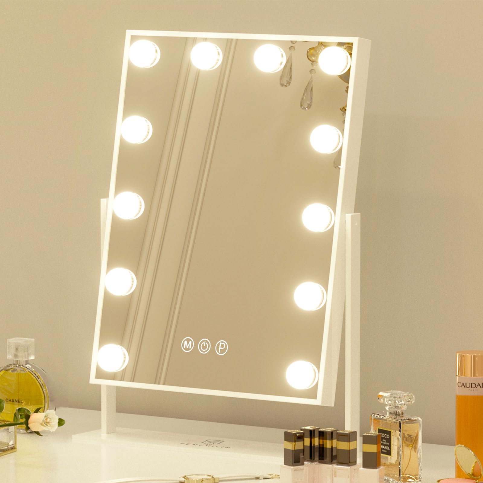 Fenchilin Specchio Trucco Hollywood con Luci LED