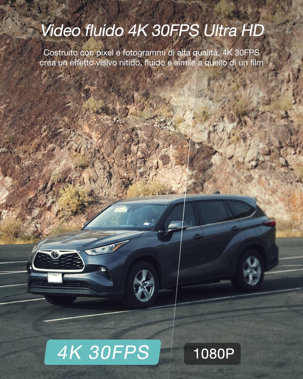 Izeeker Dashcam Frontale 4K QHD con SD 32G - immagine 3