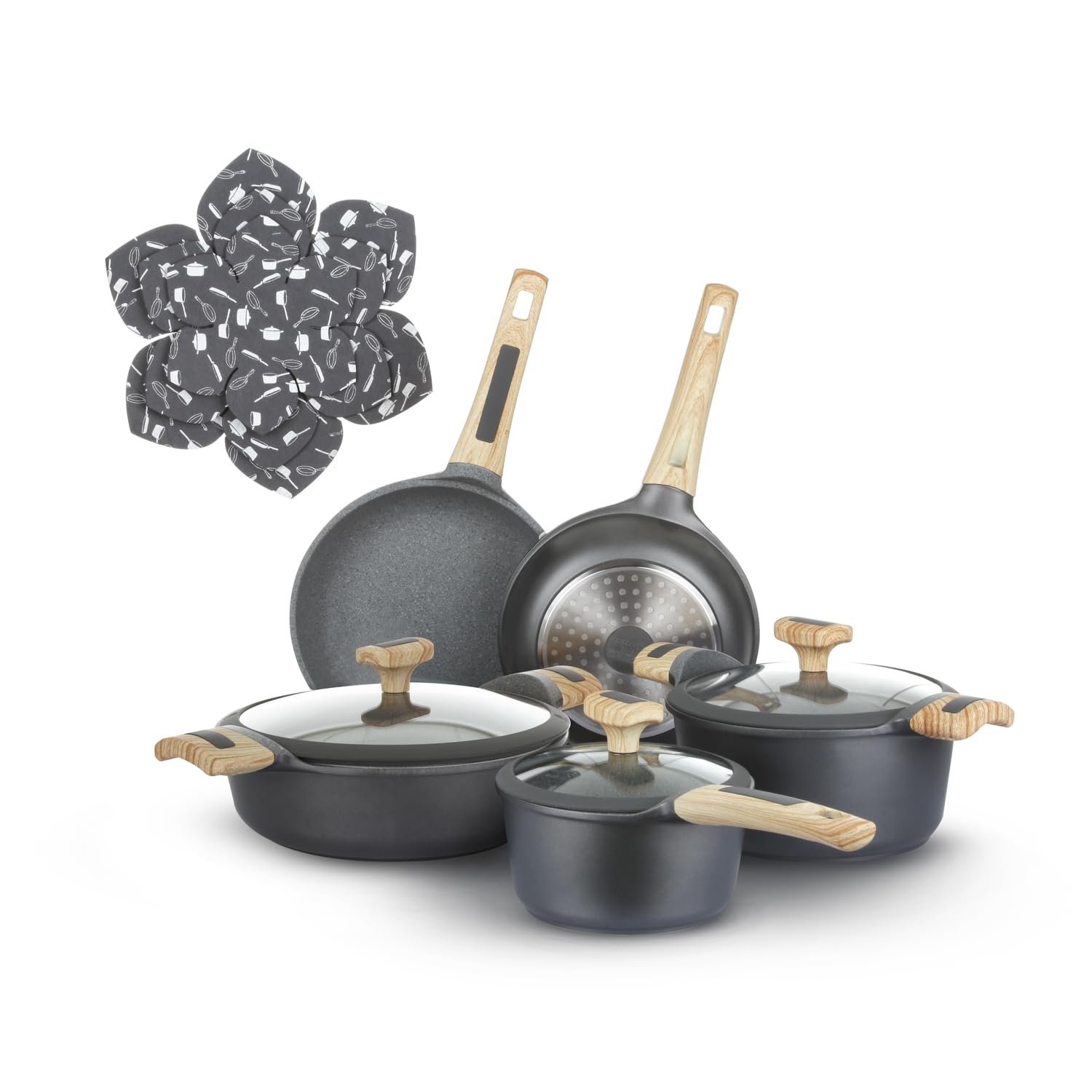 Kasanova Batteria di Pentole Evolution Antiaderenti (11 pezzi)