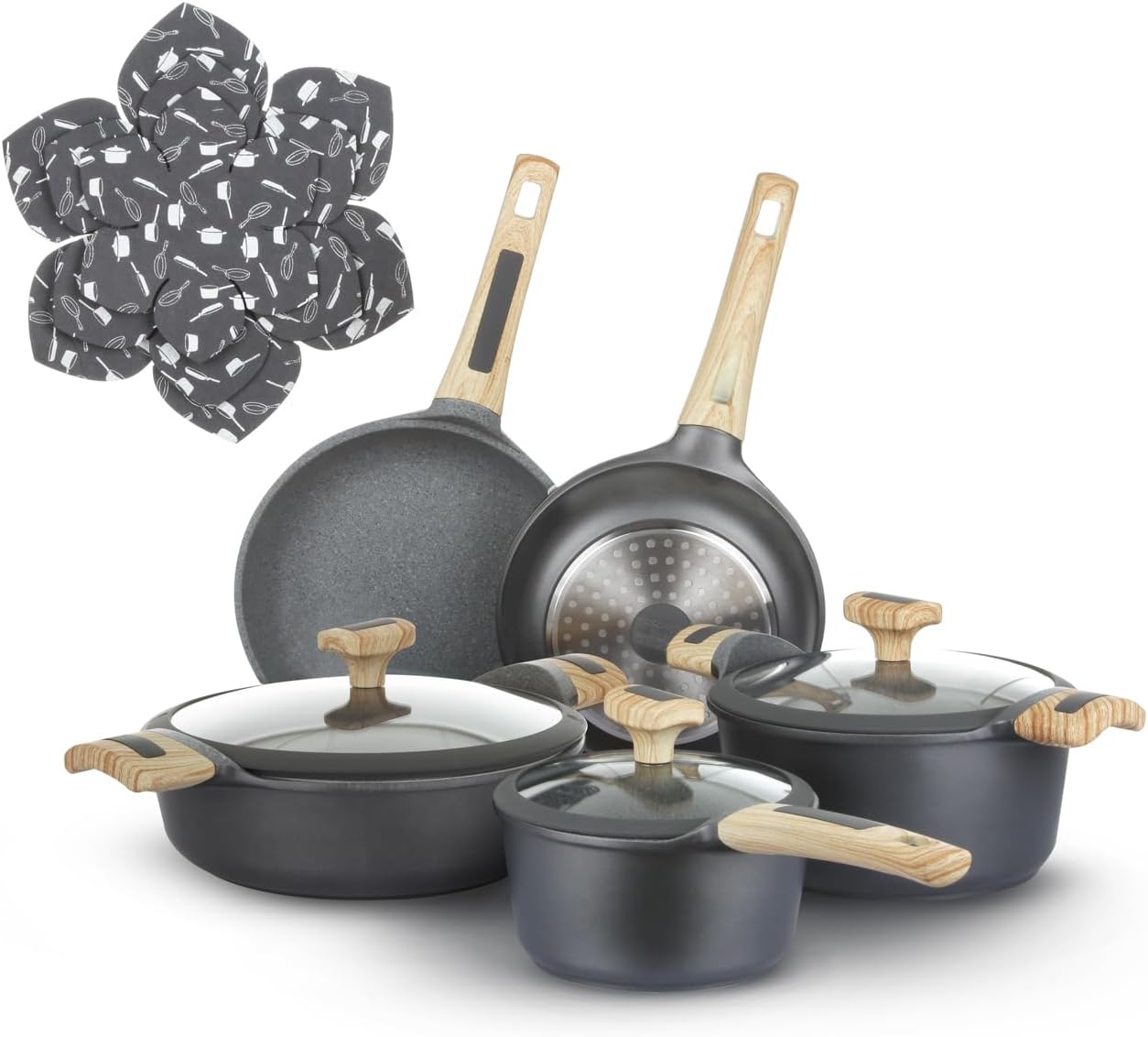 Kasanova Batteria di Pentole Evolution Antiaderenti (11 pezzi) - immagine 1