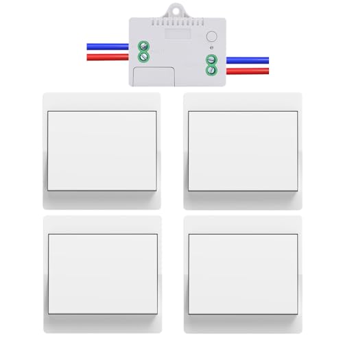Cerhot Set 4 Interruttori Radio per Esterni 230V