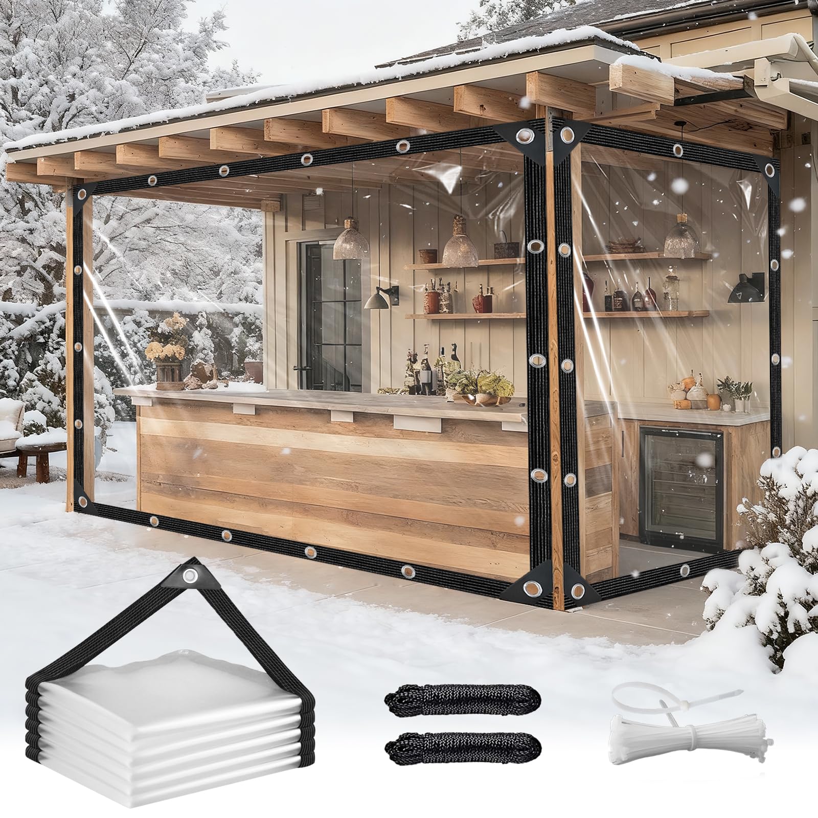 Telo Impermeabile Trasparente PVC 3x4m