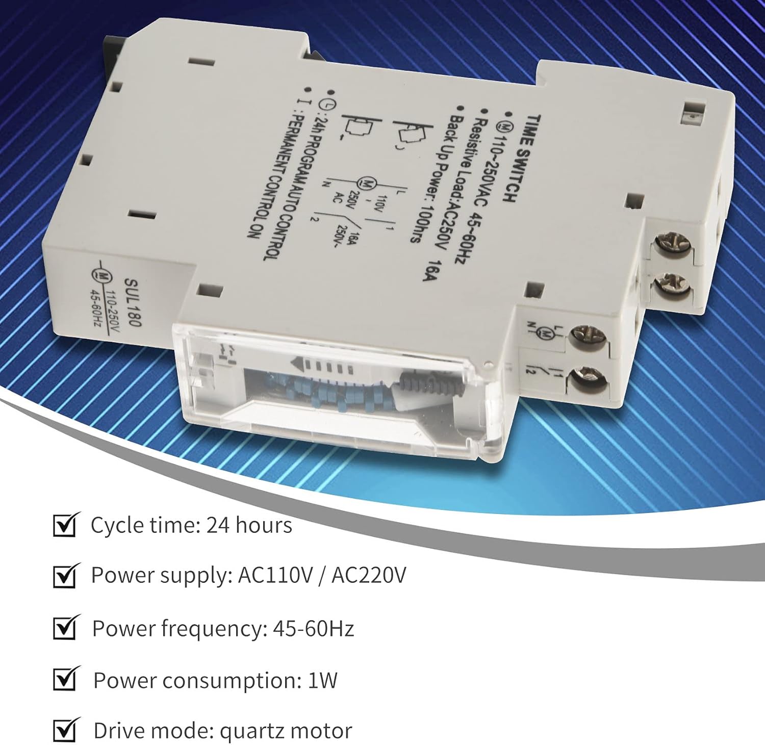 Sul180A - Timer Meccanico 15min/24h Programmabile - immagine 3