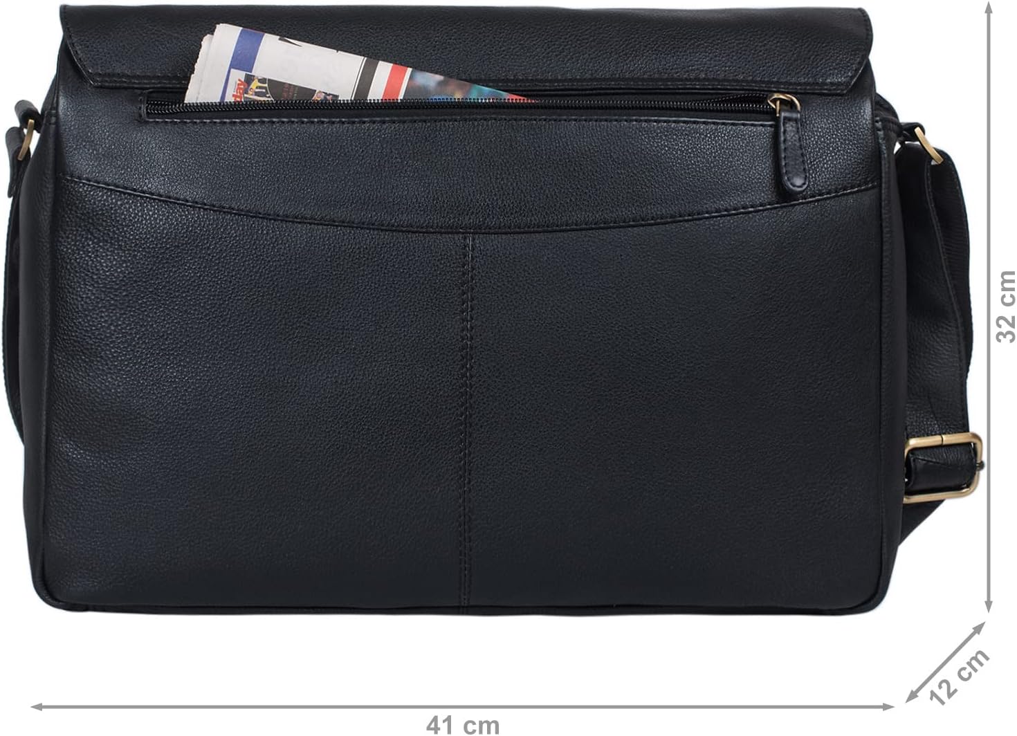 STILORD 'Tom' Borsa Messenger Vintage in Vera Pelle - immagine 5