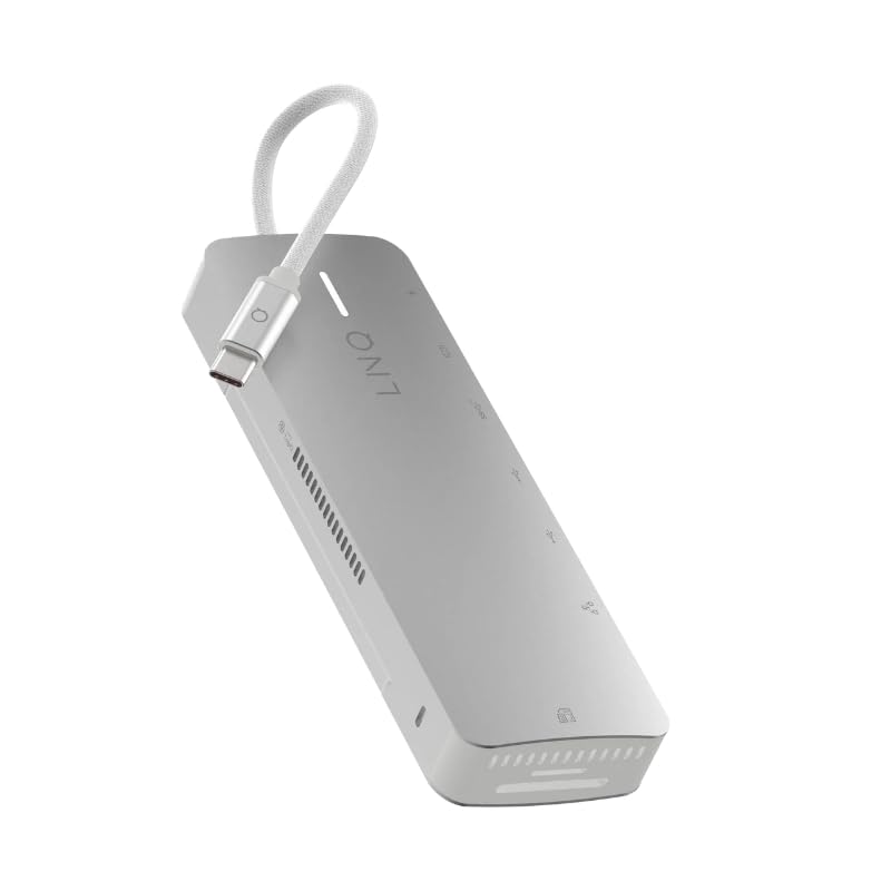 Watio Wave HUB - Hub USB-C a 9 porte 140W, Grigio