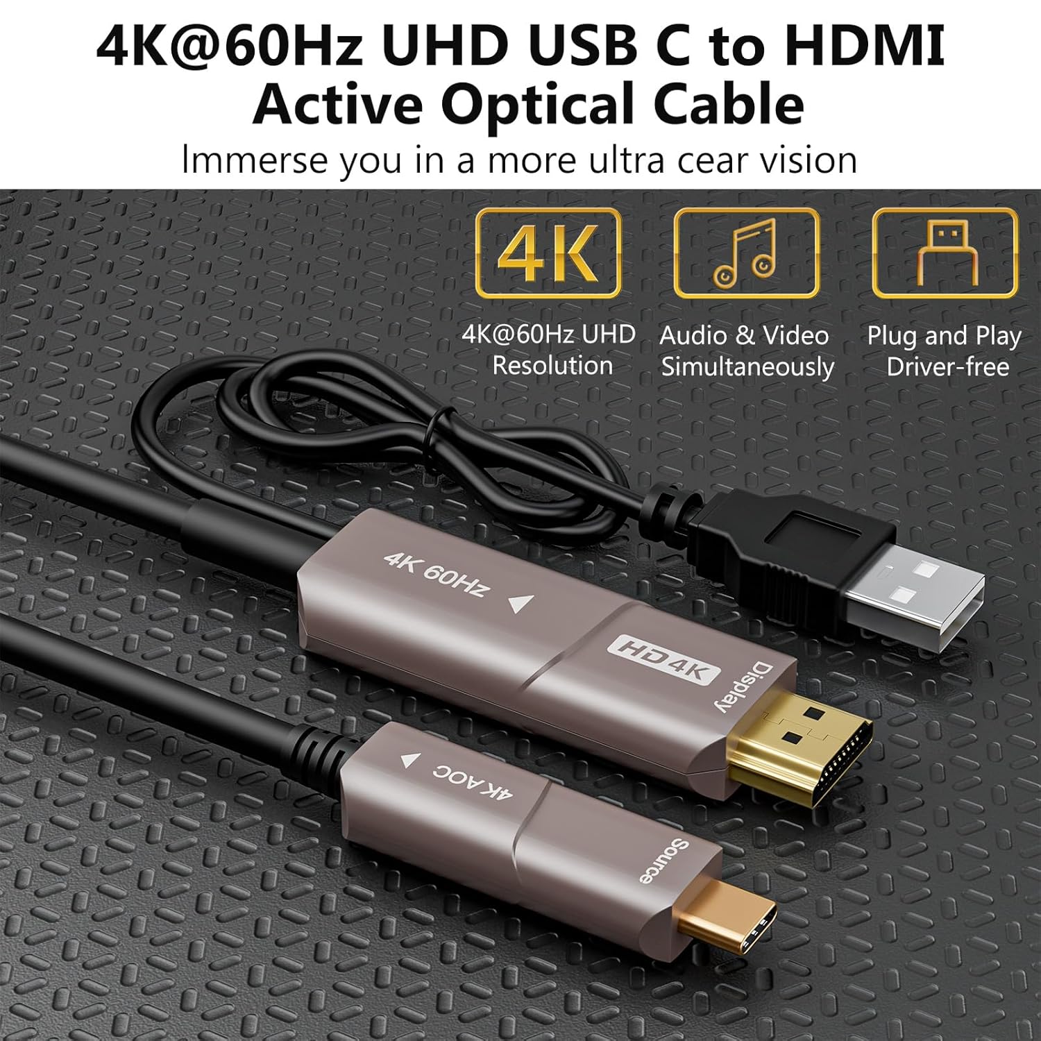 Chenlenic Cavo Ottico USB C to HDMI 4K - immagine 7