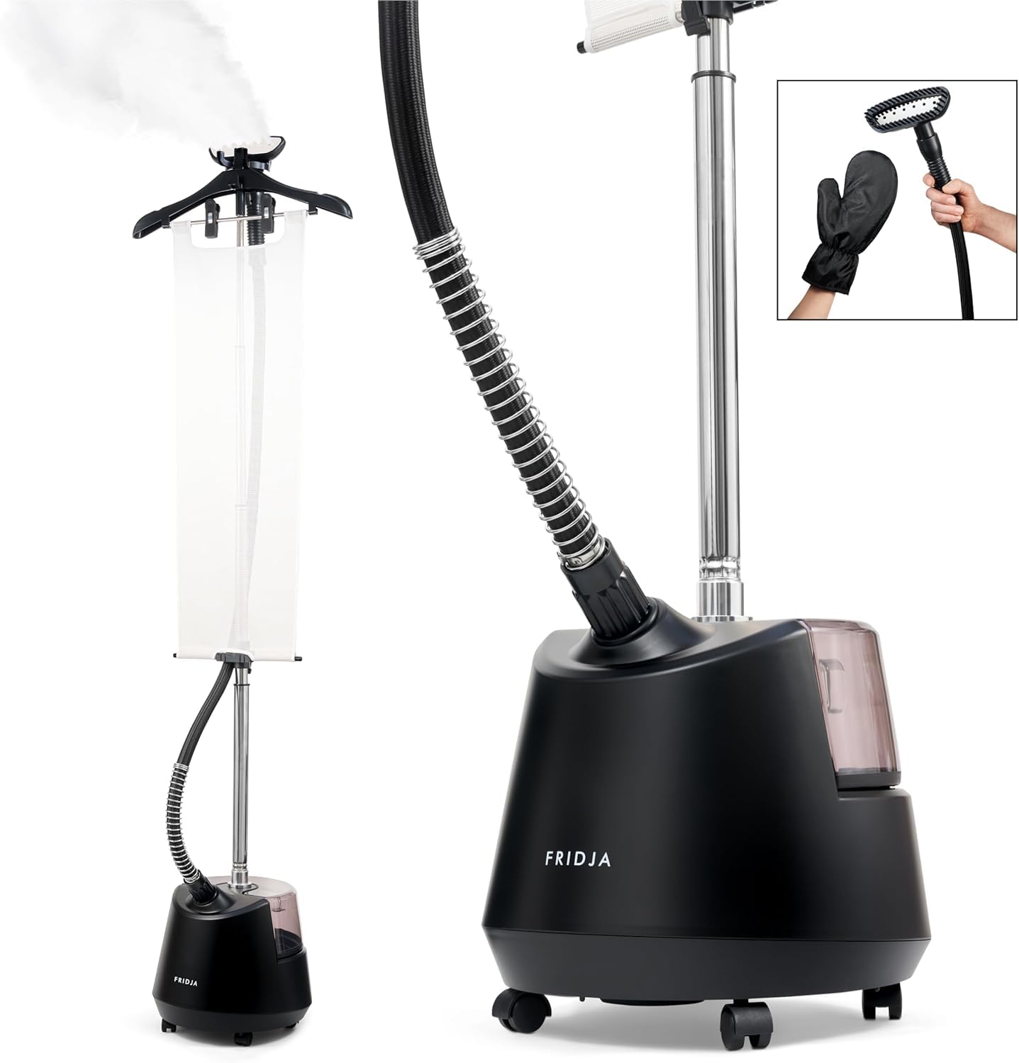 Fridja f1200 Clothes Steamer Pro 2200W, Matt Black