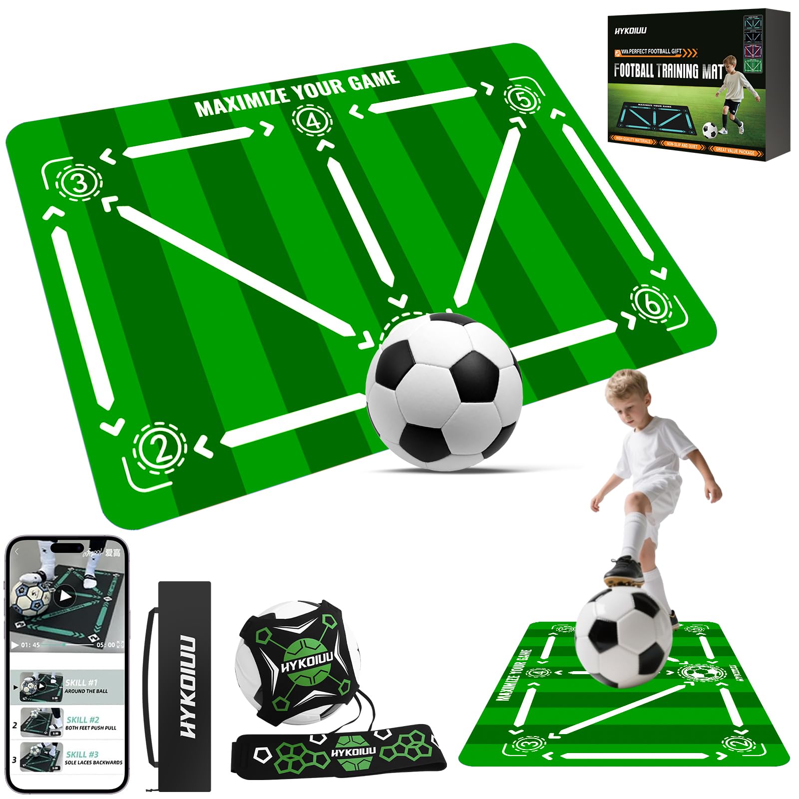 Tappeto Calcio Allenamento con Soccer Bungee Trainer