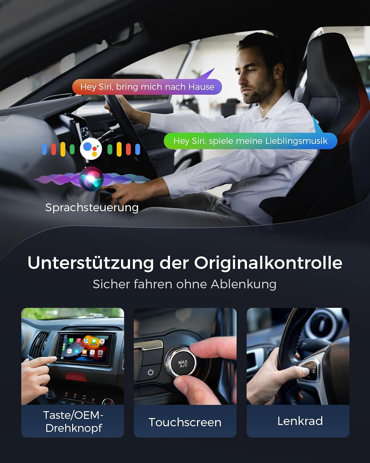 CarPlay e Android Auto Wireless Adattatore 2 in 1 - immagine 4