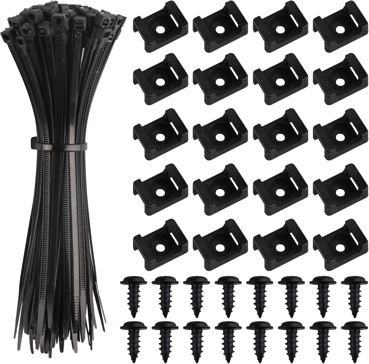 Base di Fissaggio per Fascette Fermacavi 100 Pezzi - immagine 1