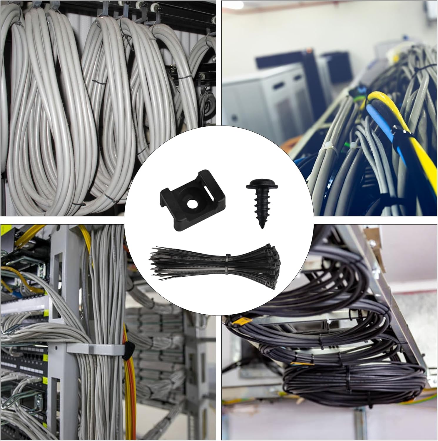 Base di Fissaggio per Fascette Fermacavi 100 Pezzi - immagine 6