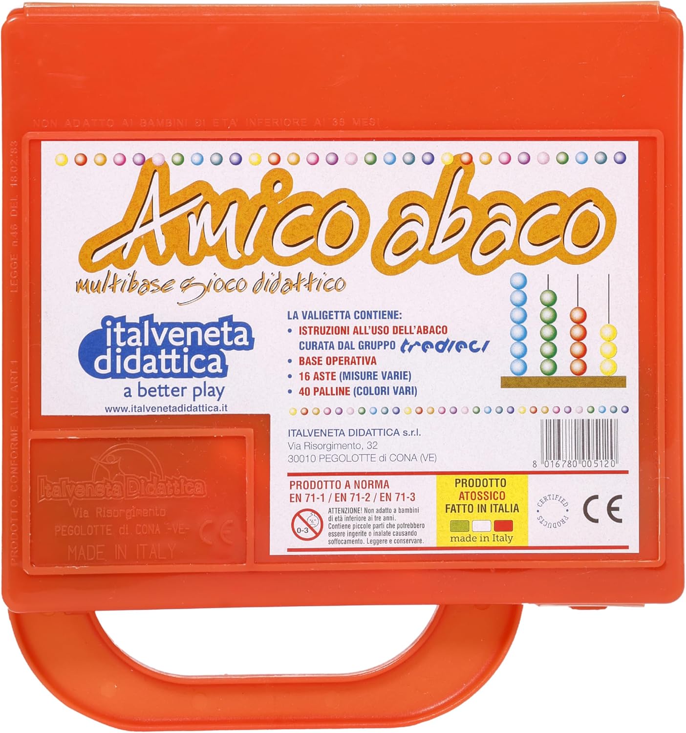 Italveneta Didattica 512 - Valigetta Abaco con Astine - immagine 1