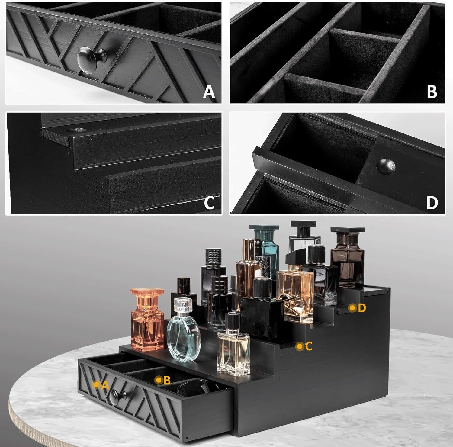 Cokritsm Organizzatore Colonia in Legno a 5 Livelli - immagine 2