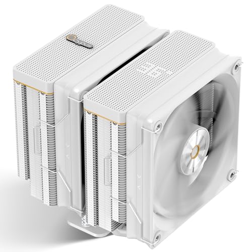 Iota CPU Air Cooler CPU Cooler with Digital Display,Heat Pipes,Silent 120mm FDB Fan,High Efficiency Radiator,CPU Cooling Fan for AMD AM4/AM5,Intel LGA 115X/1200/1700/1851,BK/WH