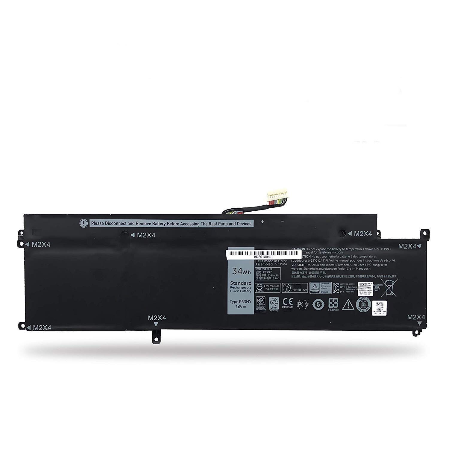 Batteria XCNR3 WY7CG per Dell Latitude 13 7370 Ultrabook