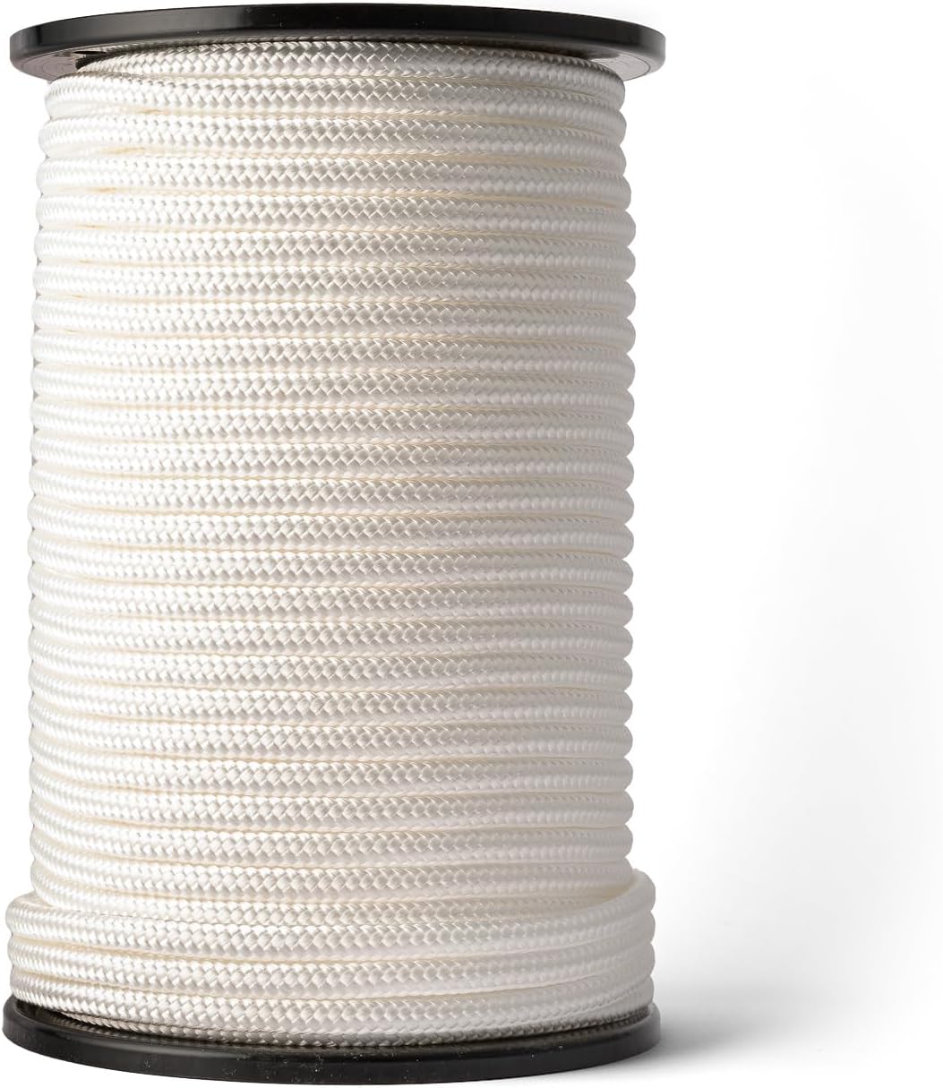 Snuro Corda di Nylon Intrecciata 10mm 100M, Bianco