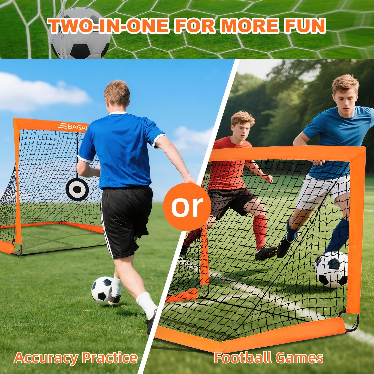 Bagail Football Goal - Rete da Calcio Pop-up - immagine 7